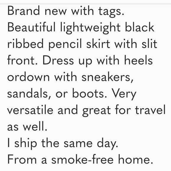 Free People Ribbed Pencil Skirt New With Tags - Picture 8 of 8